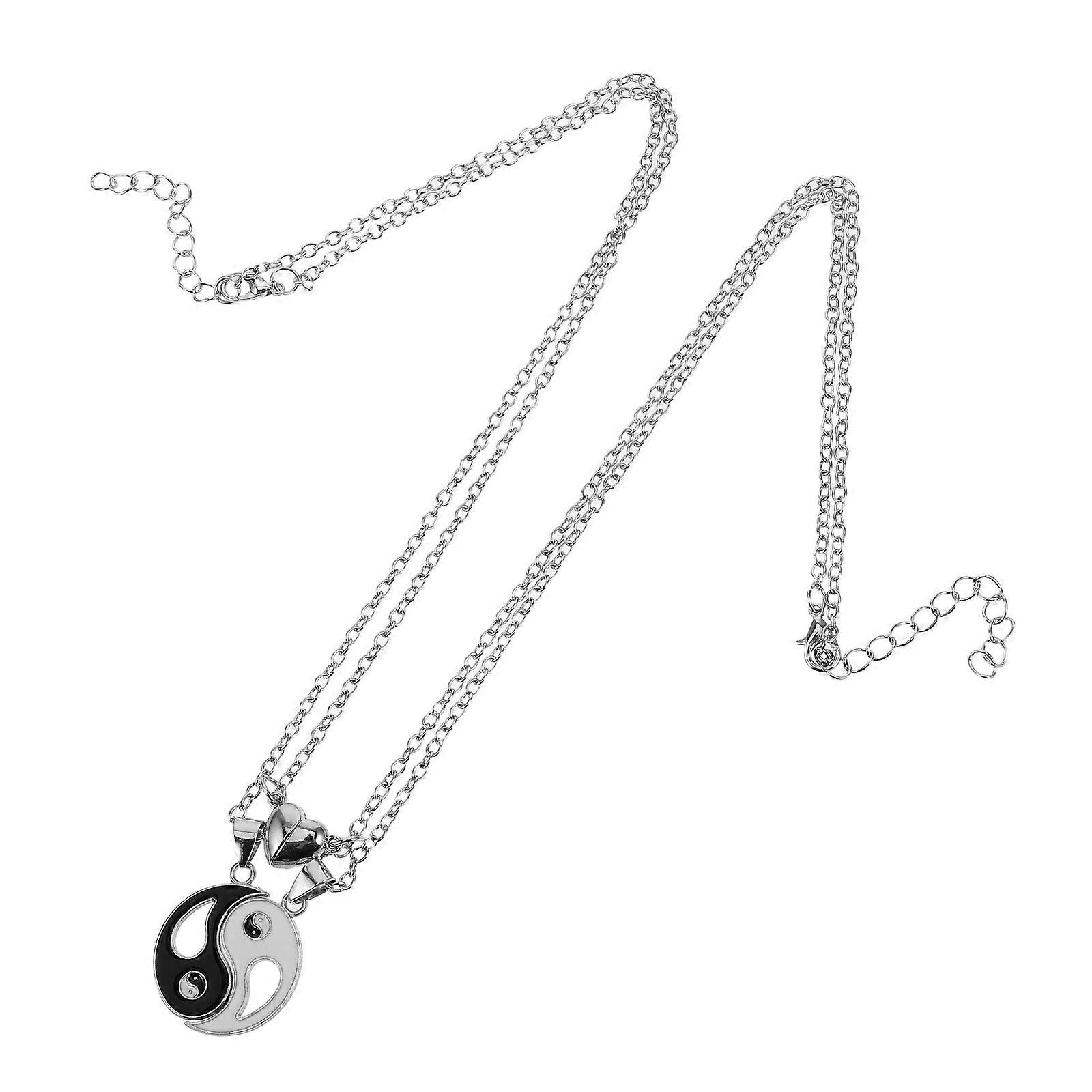 Matching Necklace for Couples with Alloy Pendant Relationship Necklaces for Boyfriend Girlfriend Multi Size: 1 Pair