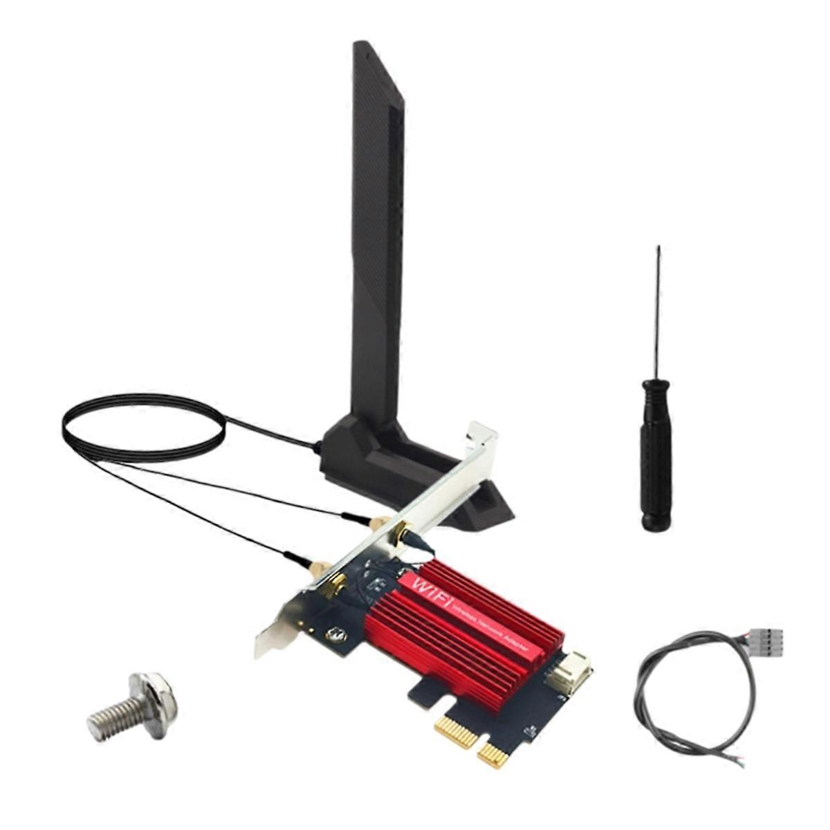 QCNCM865 WiFi 7 PCI-E Adapter Card 9256Mbps Tri-Band 2.4G/5G/6GHz BT5.4 Desktop Wireless Network Ad