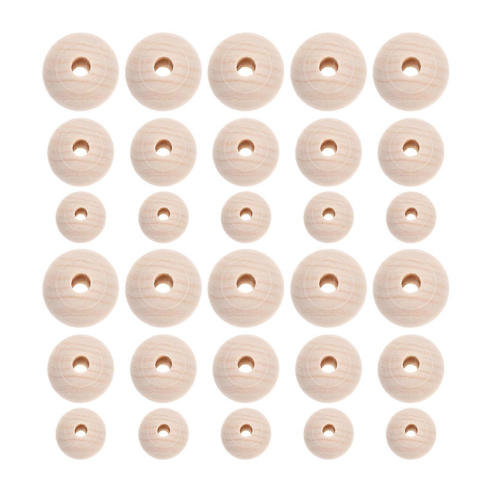 Natural Wood Bead Craft Supplies for DIY Projects Light Brown Synthetic Material 150pcs