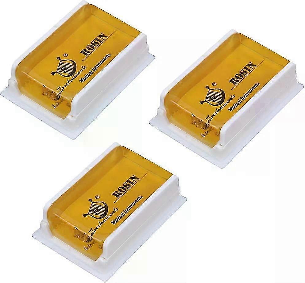 Rosin, 3Pcs Natural Light Low Dust for Violin Cello Viola Bows String Music