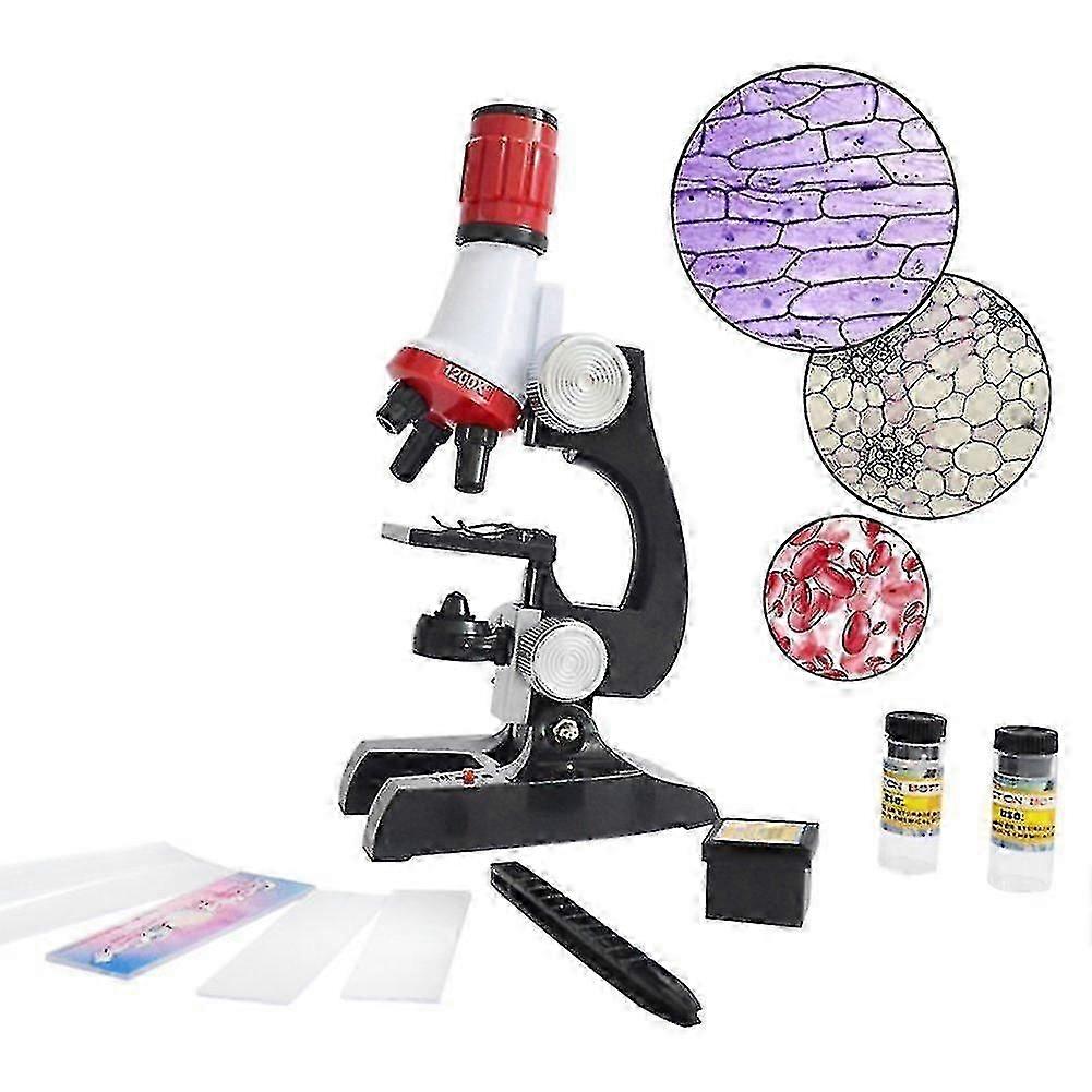 Kids Microscope For Student Beginner With Led 100x, 400x, And 1200x Magnification, Kids Science Toys
