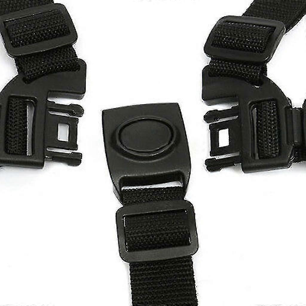 5 Point Child Safety Belt, Adjustable Rotating Hook Baby Safety Belt For Pushchair Highchair Pushchair Buggy (black)