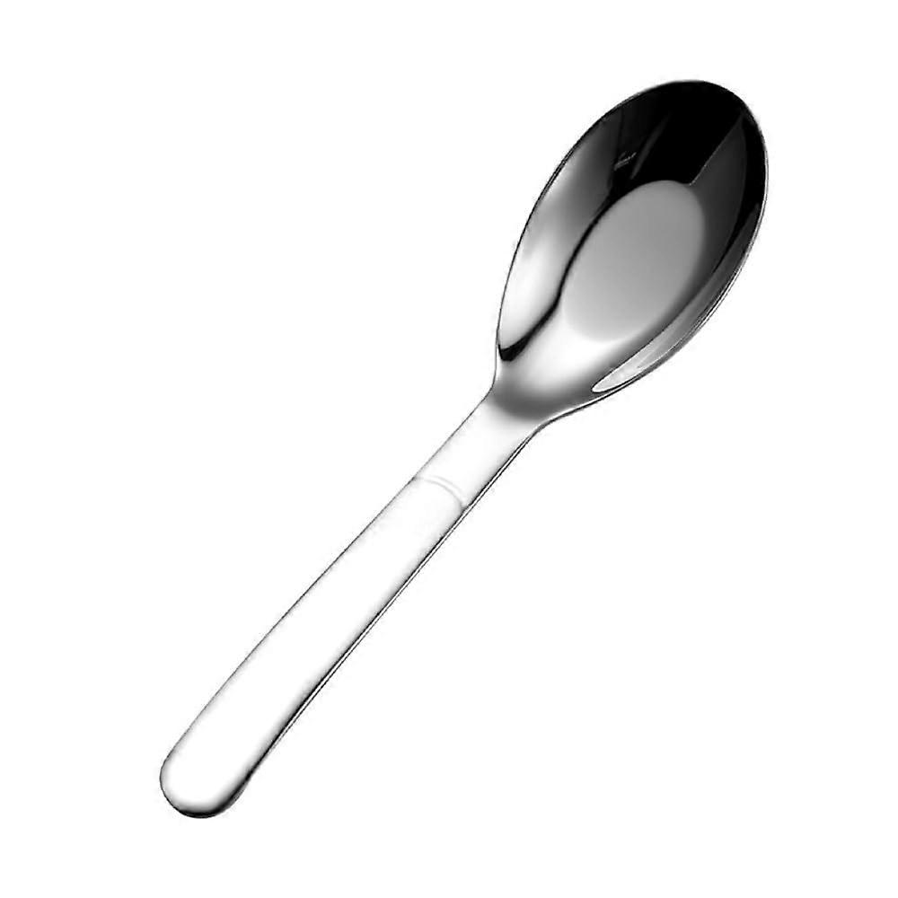 Spoon, Creative, thickened spoon with flat bottom, dinner spoon for tableware, kitchen tool 17x4cm Silver