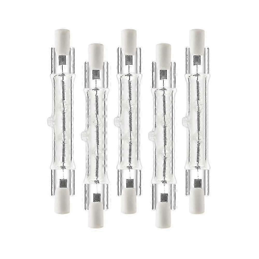Paquet de 5 R7s 118mm 300w 230v, R7s Ampoule linéaire halogène, lampe halogène à intensité variable pour la construction Wo-MEINI