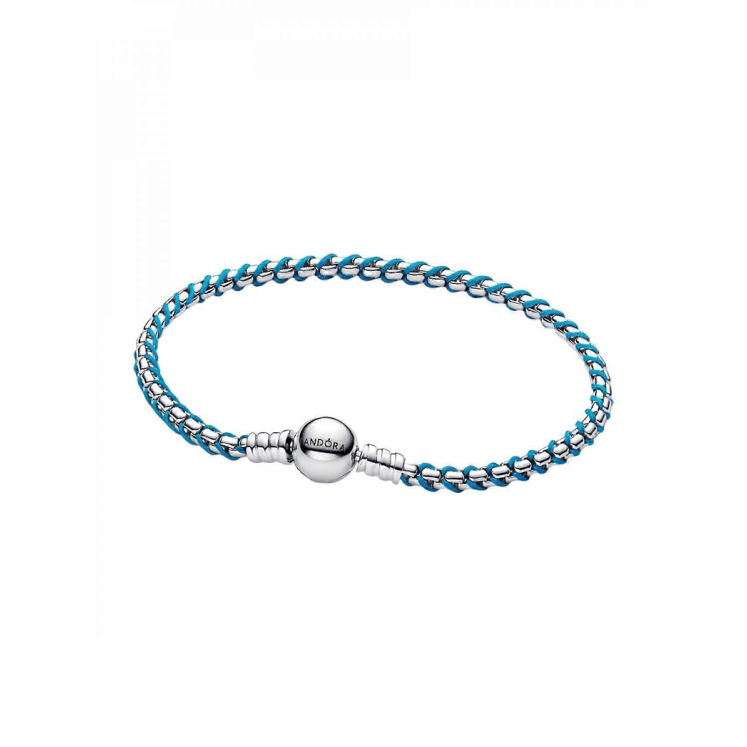 593816C01 Women's Silver Venetian Chain Bracelet with Turquoise Accent, 593816C01-21, Adjustable Size