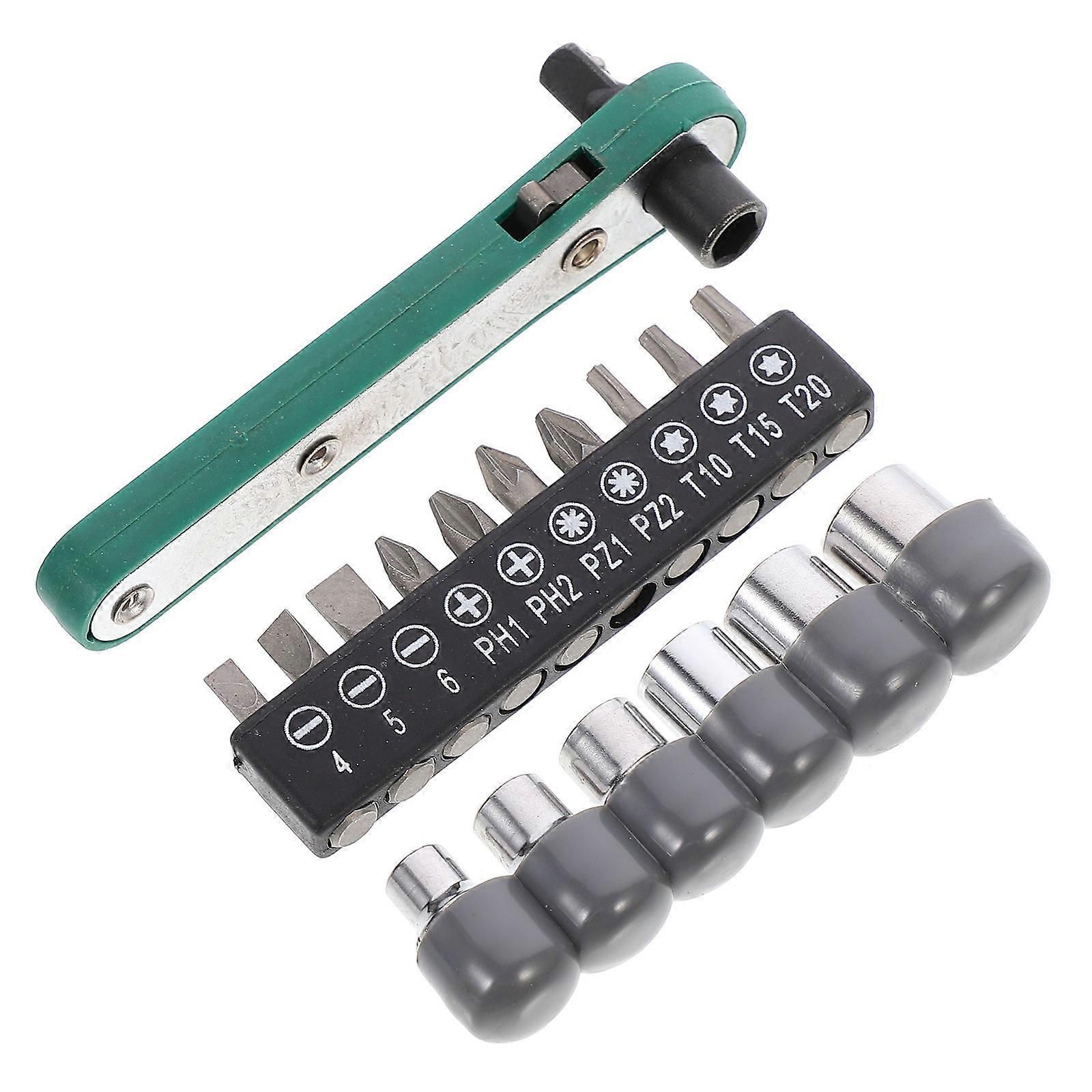 Sturdy Steel Ratchet Wrench Kit with Bit Sleeves – Multifunctional Spanner for Car Maintenance and Household Fastening