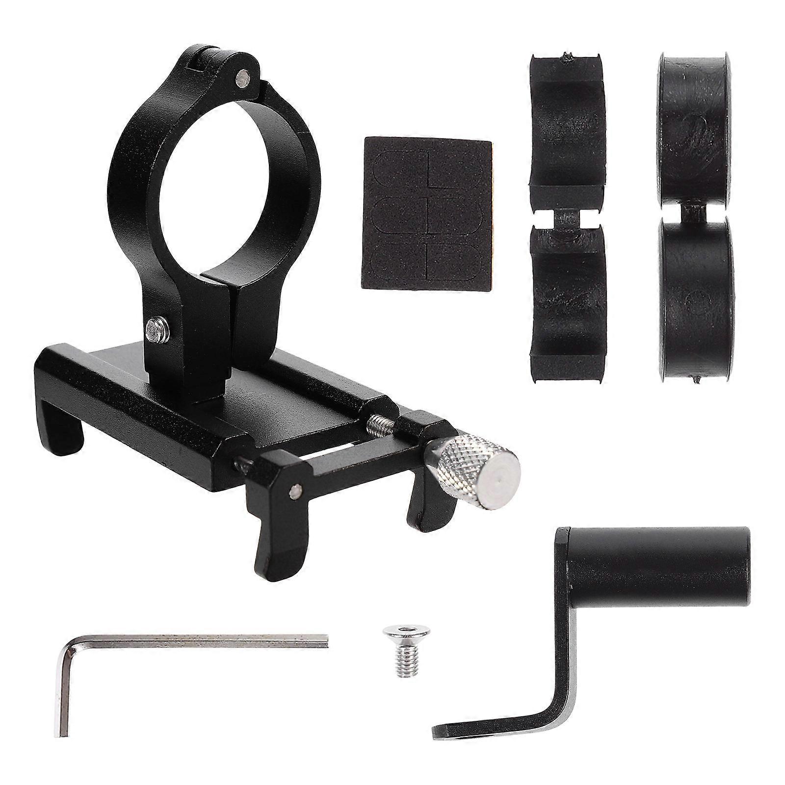 Bike Phone Holder Handlebar Aluminum Alloy Support For Outdoor Travel Rectangular 1 Set