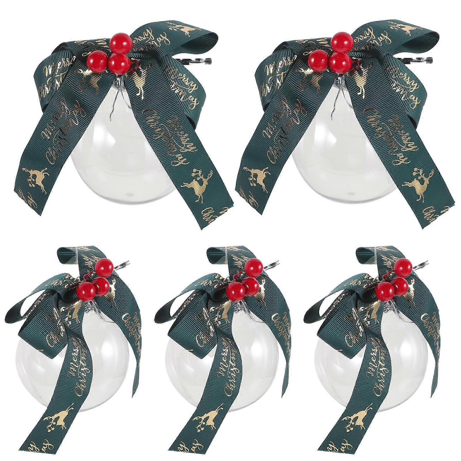 Holiday Ornaments Hanging Decorations For Special Days 8x8cm Green 5Set