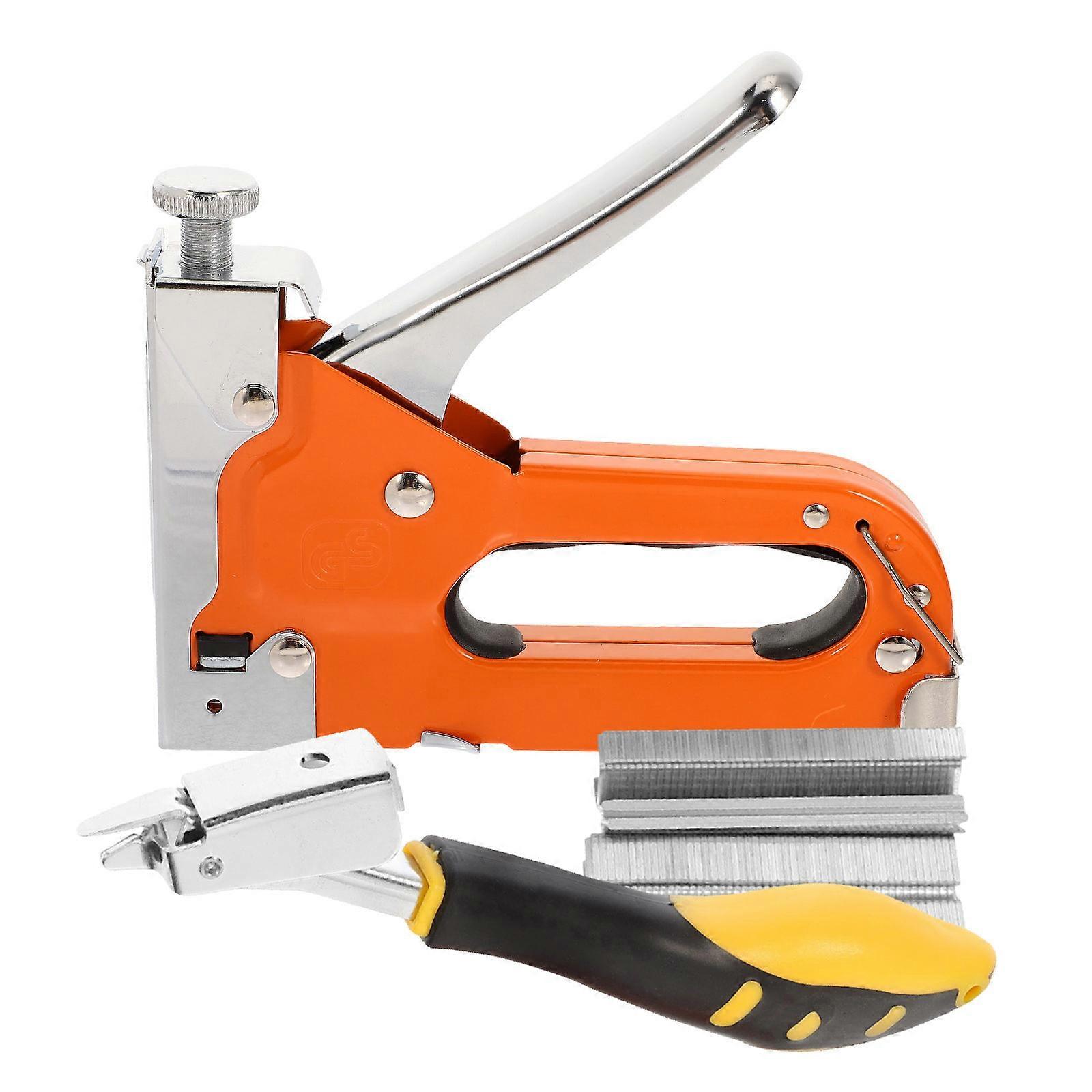 Staple Fastening Tool For Woodworking Enthusiasts And Professionals Alloy Steel Manual Design 1 Set