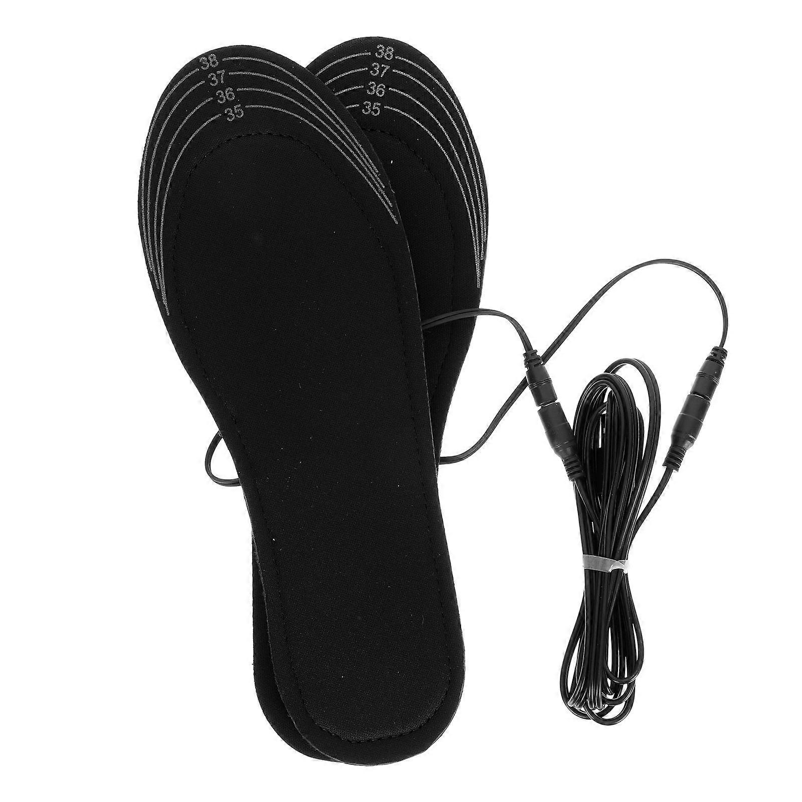 Electric Heated Insole 1 Set Ideal For Cold Weather Usage With Durable Black Design And USB Technology