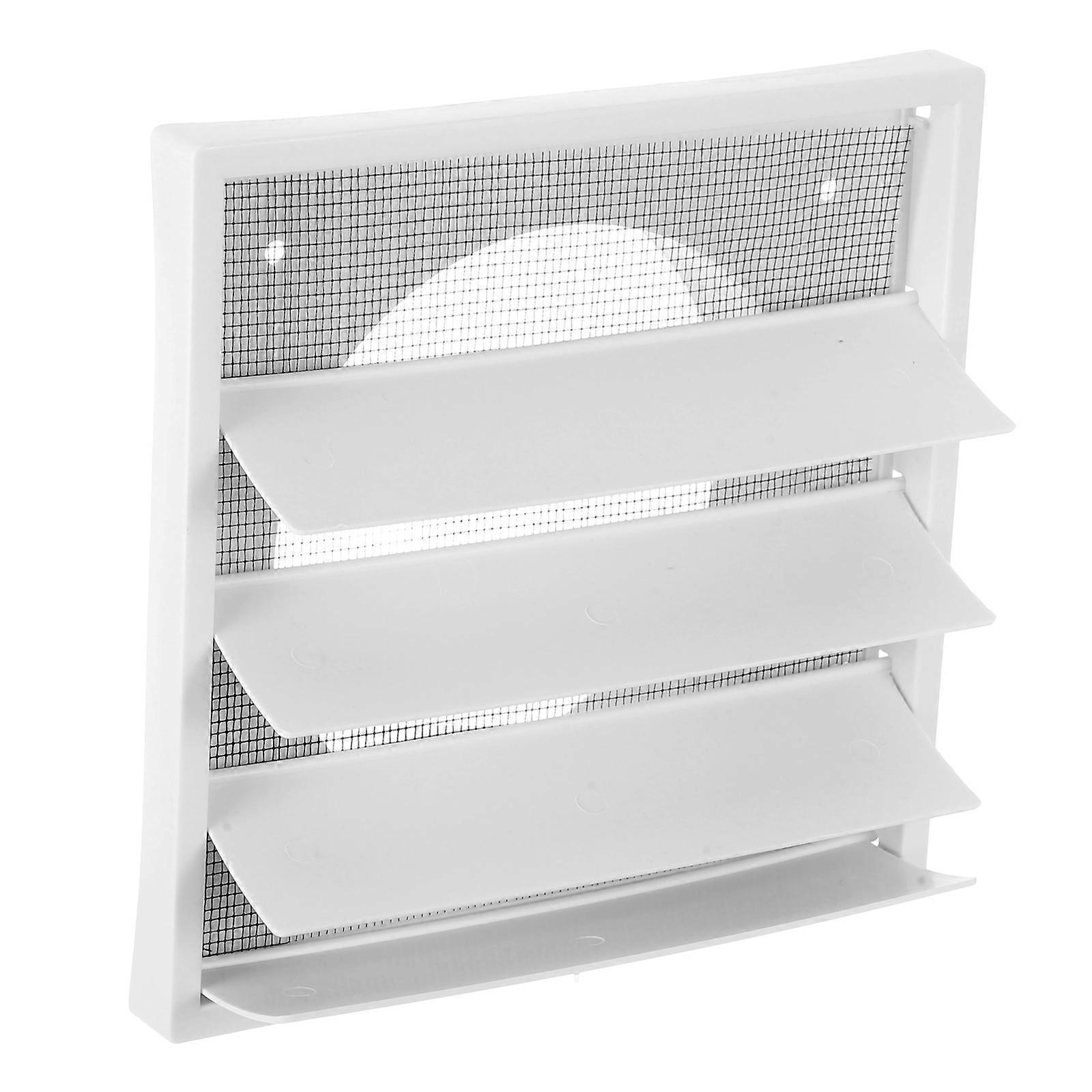 Durable Plastic Exterior Vent Cover with Louvered Flaps for Shed and Dryer Venting – Weather Shield Against Rain and Wind, Easy Installation,