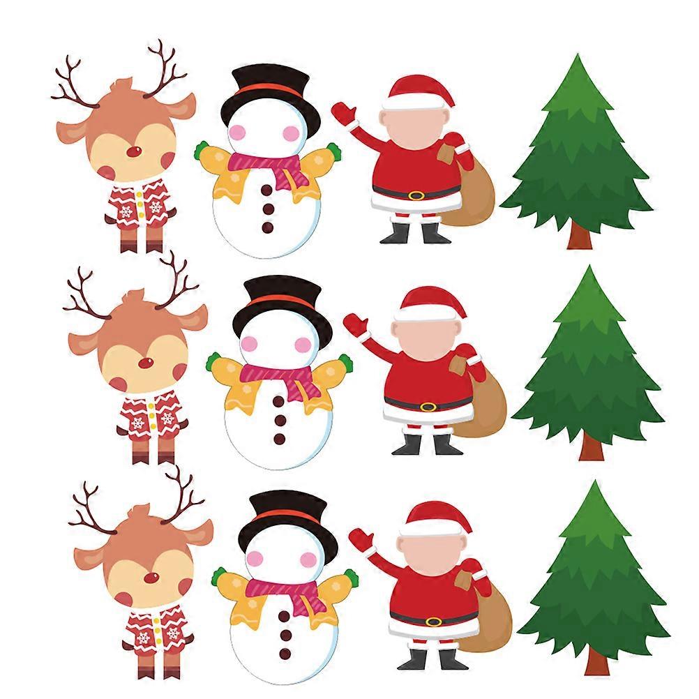 Multi-Use Christmas Sticker Sheets 6 Sets 24 Sheets Easy To Apply Ideal For Seasonal Celebrations And Party Fun
