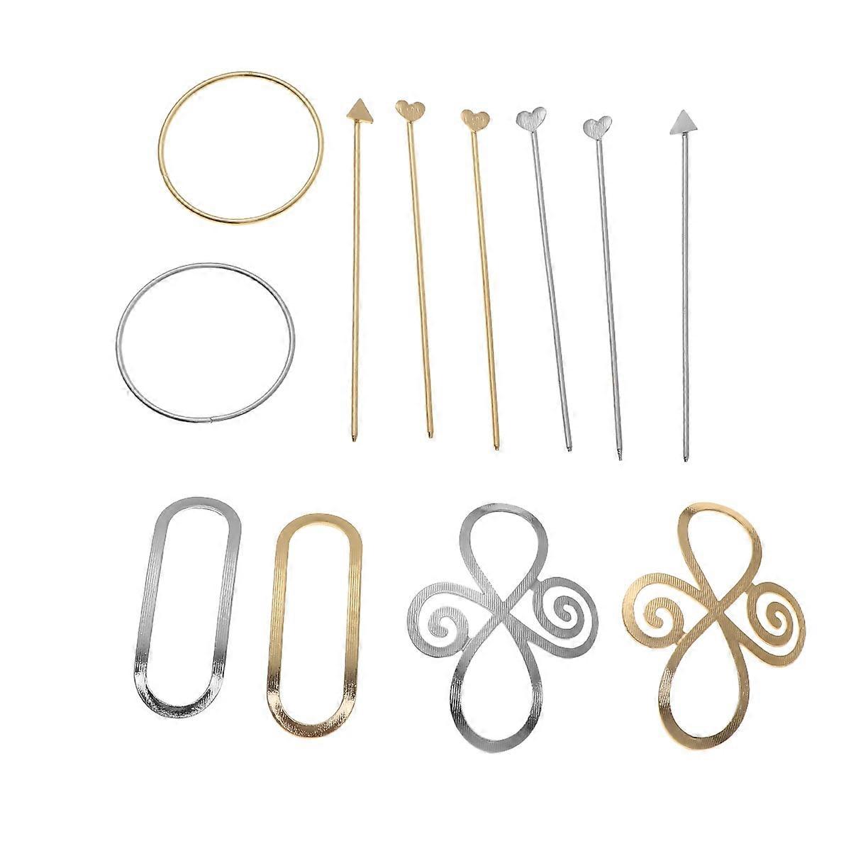 Fashionable Bowknot Hairpin Sets with Lightweight Alloy Material for Decoration Assorted Color