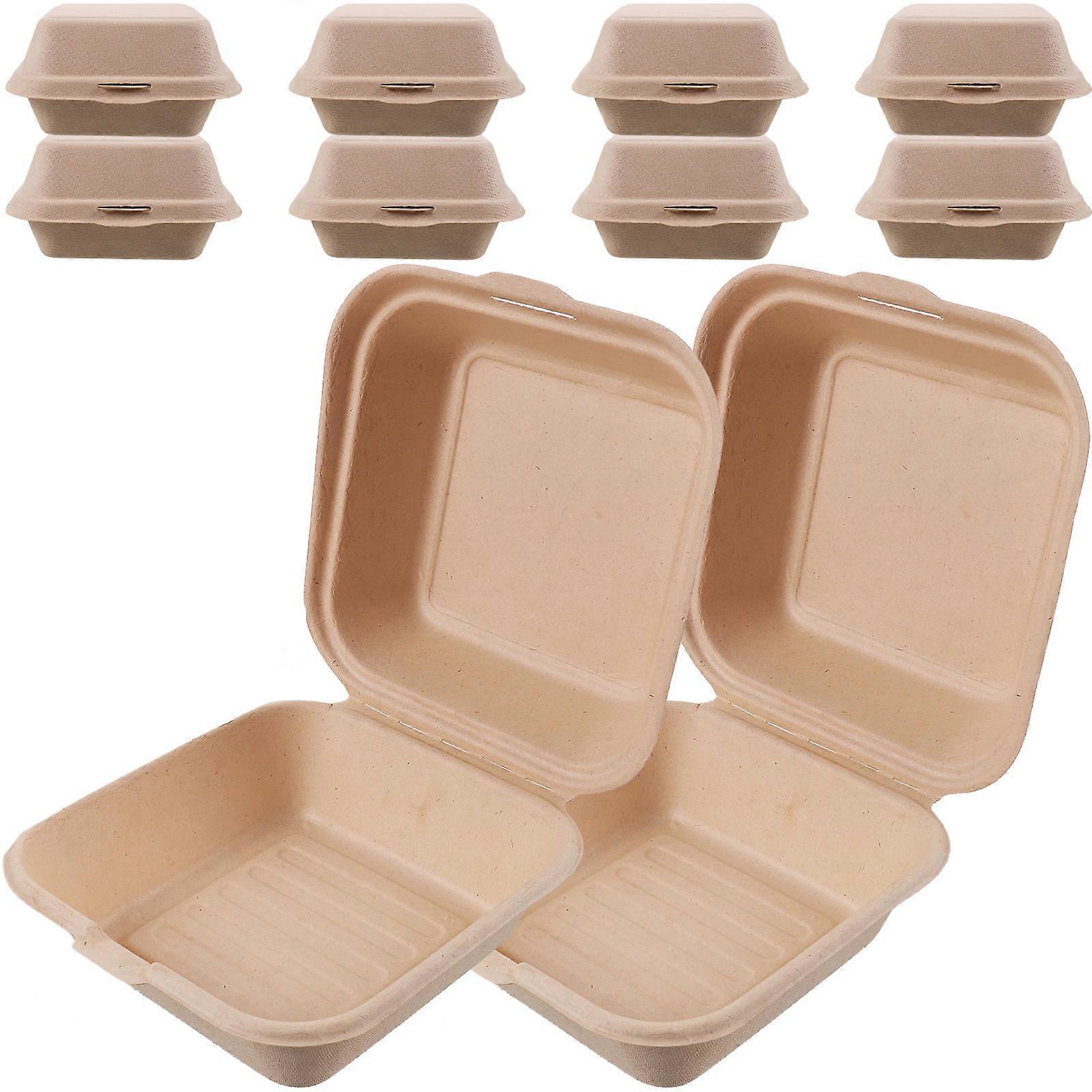 50ct Hamburger Boxes, Snack Wrapping, Grease Resistant, Easy Assembly, Space Saving – Ideal for Takeout, Parties, Picnics, Restaurants