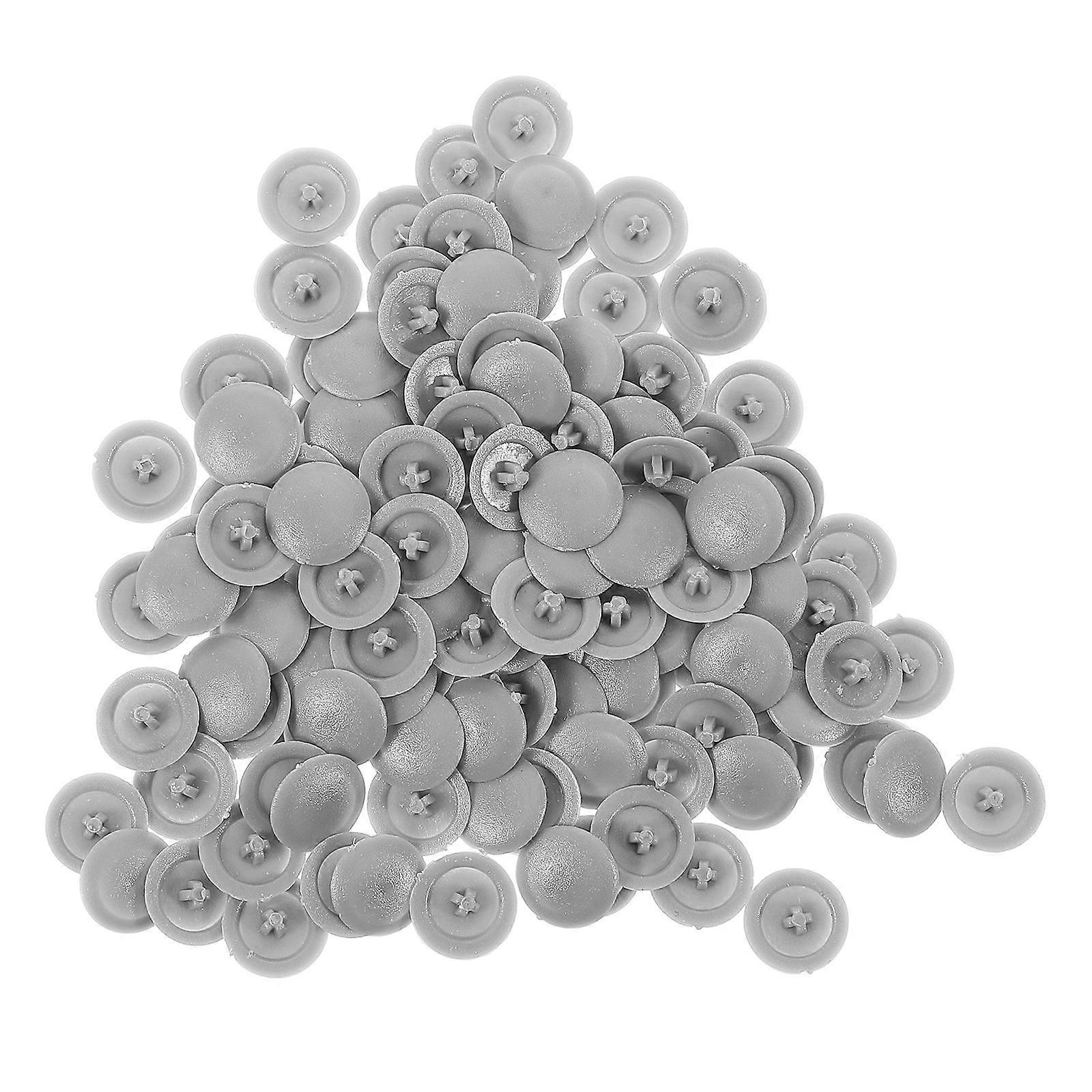 500pcs Grey Plastic Hinged Screw Cover Caps for Concealing Unsightly Screw Heads – , Easy Installation Design for Aesthetic Enhancement