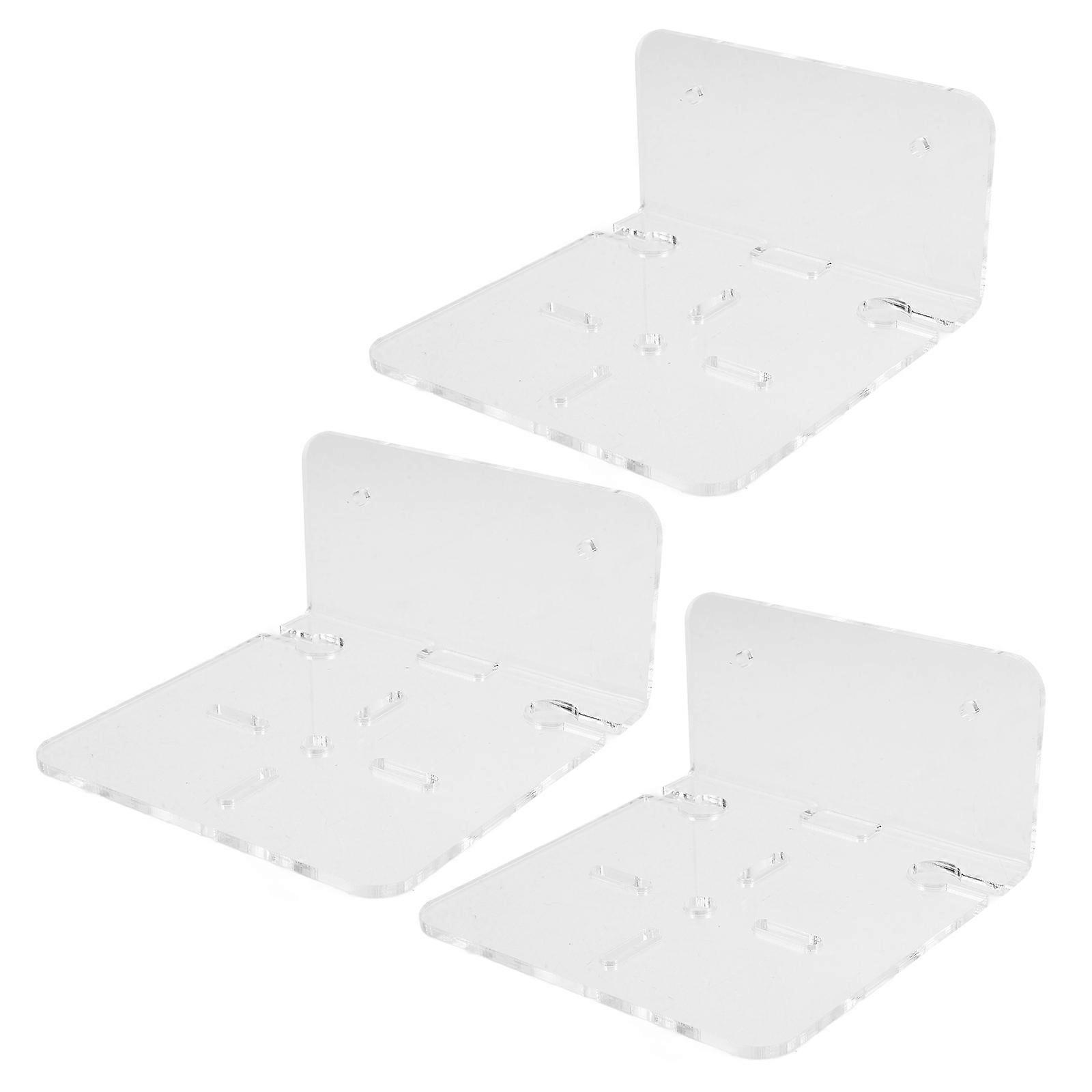 3pcs Acrylic Floating Shelves for Security Cameras Speakers Clear Wall Mount Bracket Small Floating Shelf