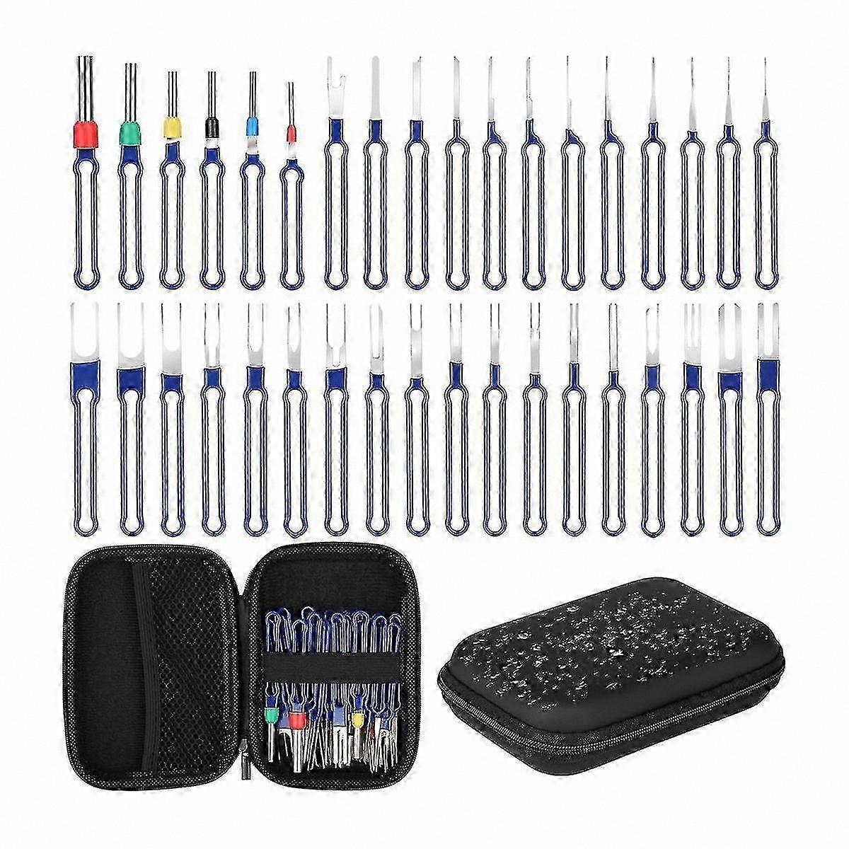 36-Piece Terminal Removal Tool Set for Electrical Connectors and Pin Extraction