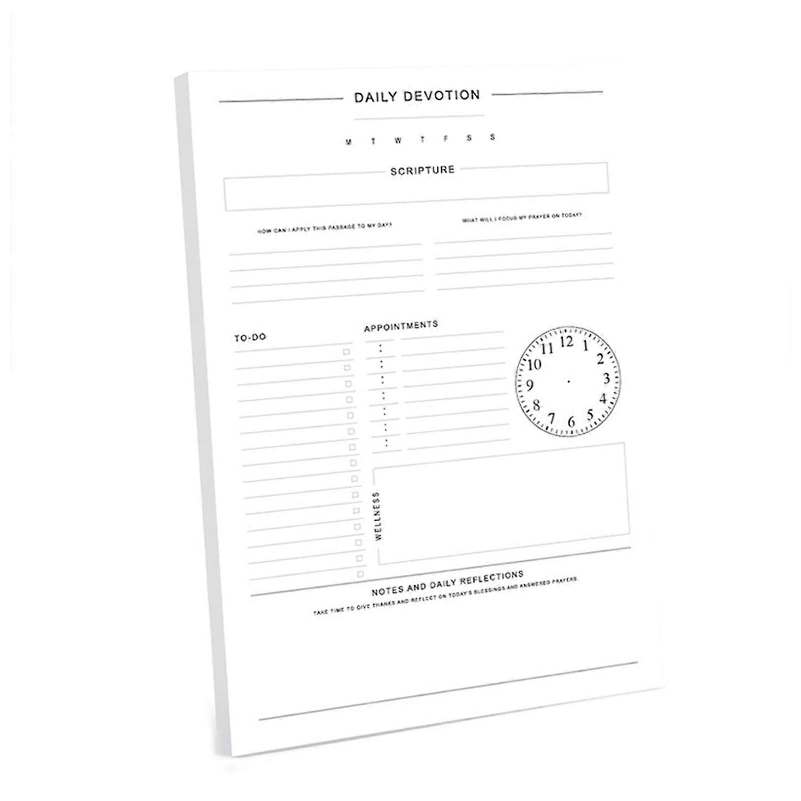 Daily Fitness Meal Planner Notebook 60 Pages Workout Meal Tracking Journal 21x14cm Portable Daily Devotion Notepad Set