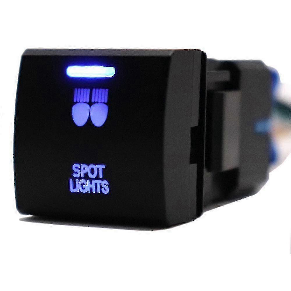 2025 12v Dash Push Button Switch On-off Blue Led For Toyota Rav4 Camry Hiace Corolla