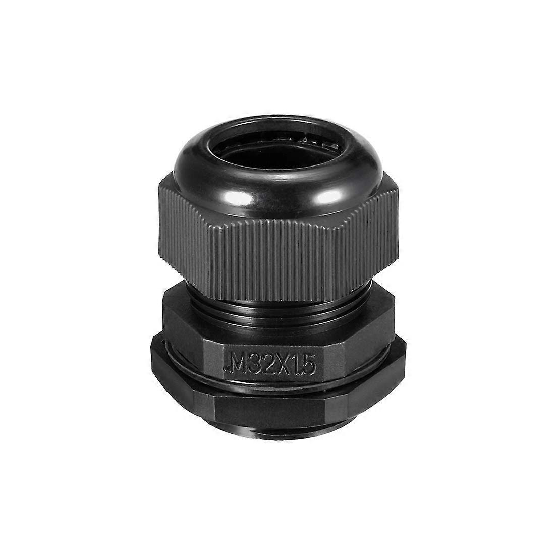 M32 Cable Gland Waterproof Plastic Connection, Adjustable Lock Nut, Black, 16-22 mm Cable
