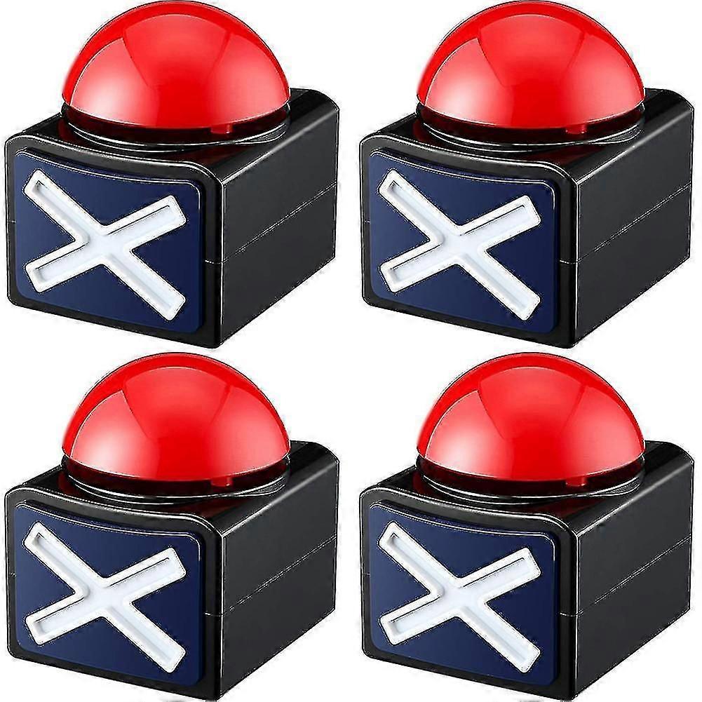 4pcs Game Buzzer, spel Buzzer Alarm Sound Play Button met Light Trivia Quiz Got Talent Buzzer Game