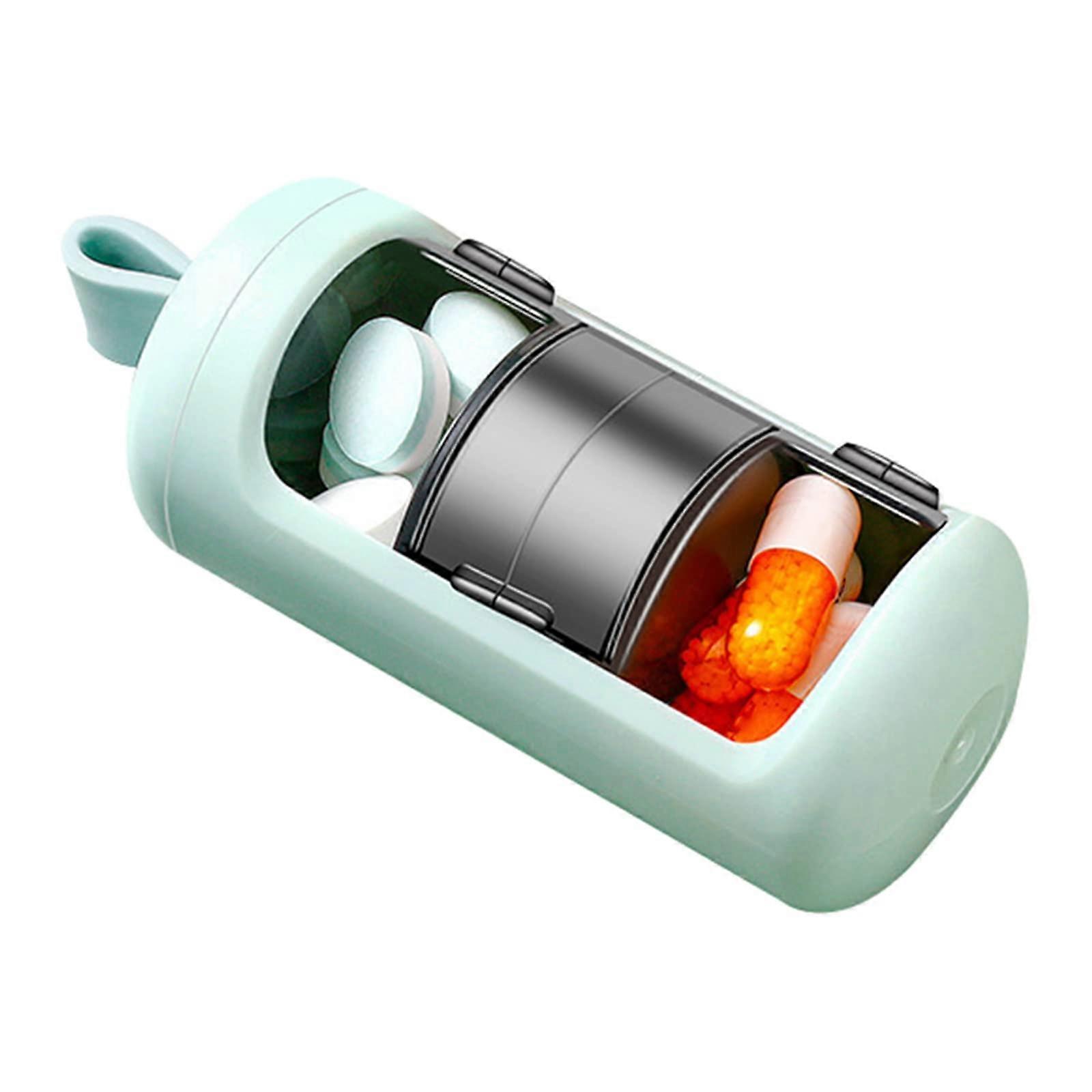 Portable 3Grid Pill Box with Sealing Lid, Storage Organizer, MoistureProof Container, MultiFunctional Box with Lid