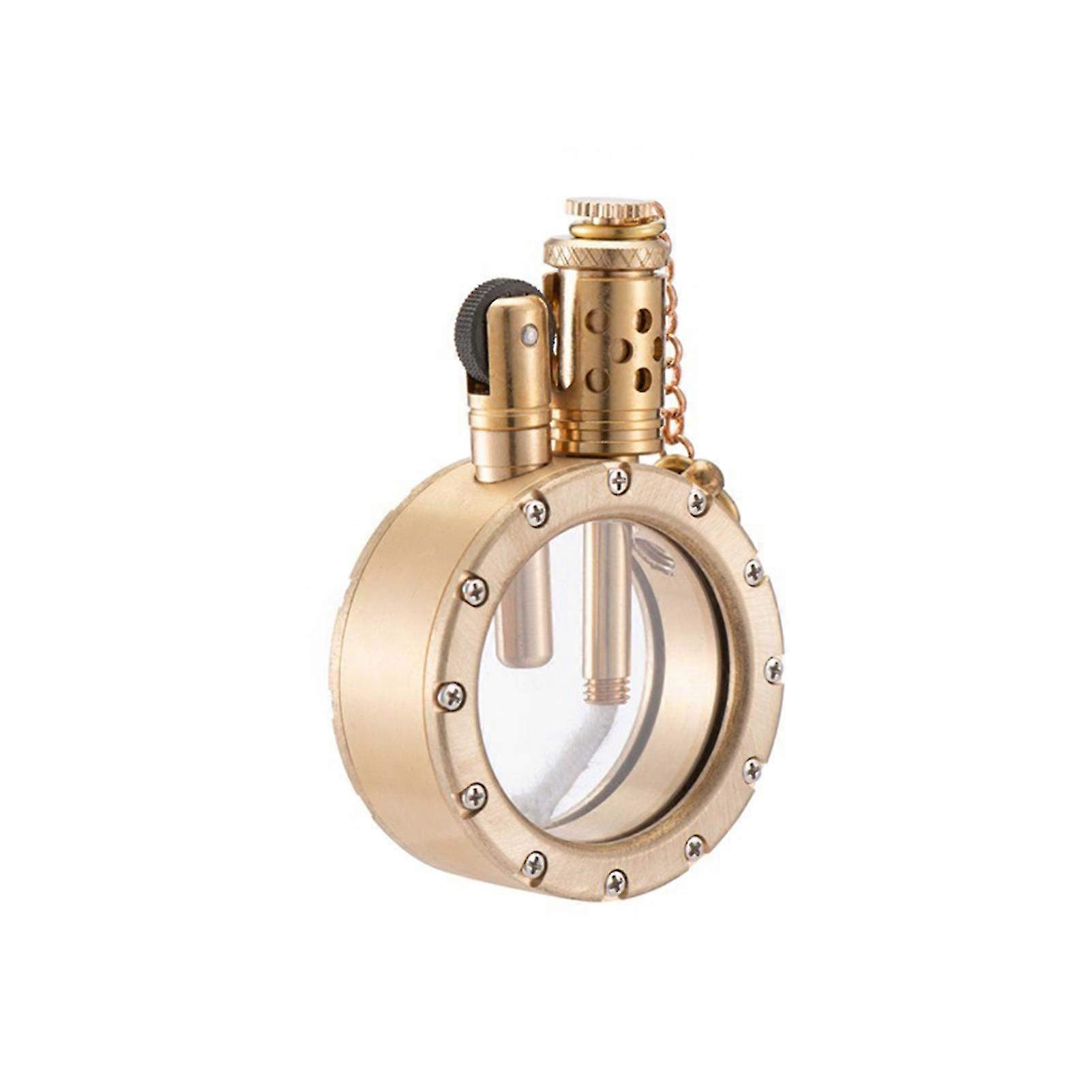Retro Transparent Kerosene Lighter with Creative Bottle Design, Unique Windproof Lighter for Men, Dad or Husband, Vintage Style Gift for Birthday, Ann