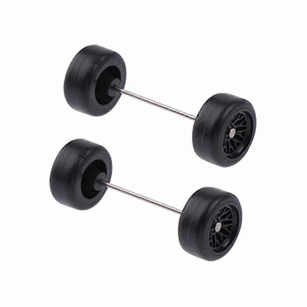 Model Car Wheels With Rubber Tires Basic ABS Modified Parts Fah