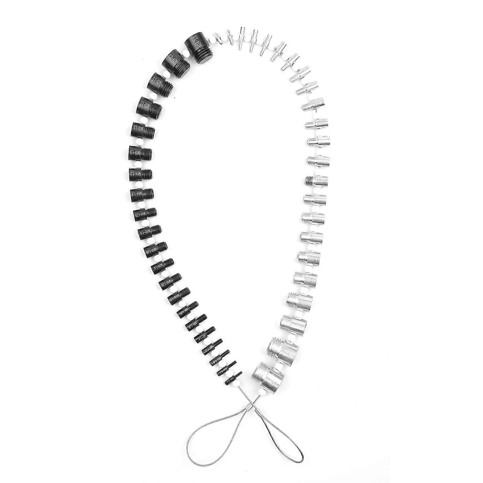 Nut and Bolt Thread Checker (Inch & Metric) 44 Male/Female Gauges - 23 Inch & 21 Metric Sizes