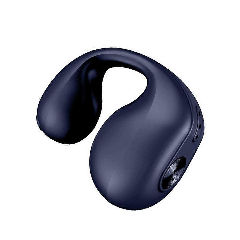 Single Ear Bone Conduction Bluetooth Earphone Single Ear (Blue)