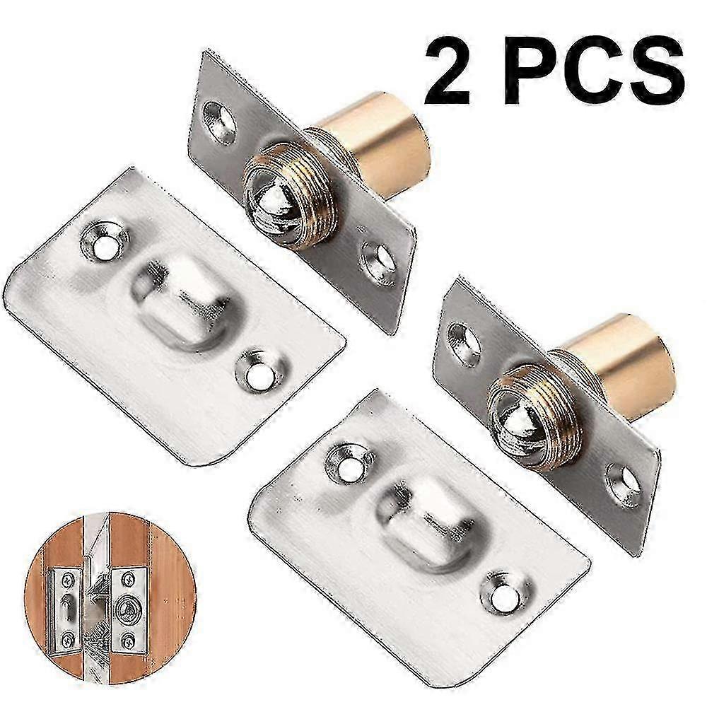 Stainless Steel Door Ball Catch Cabinet Hardware 2 Pcs Adjustable