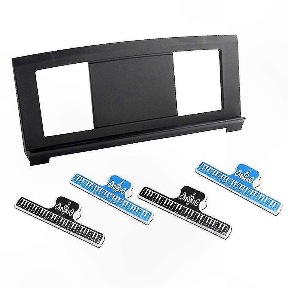 Adjustable Music Stand for Keyboards with Sheet Music Holder, 4 Levels of Height Adjustment