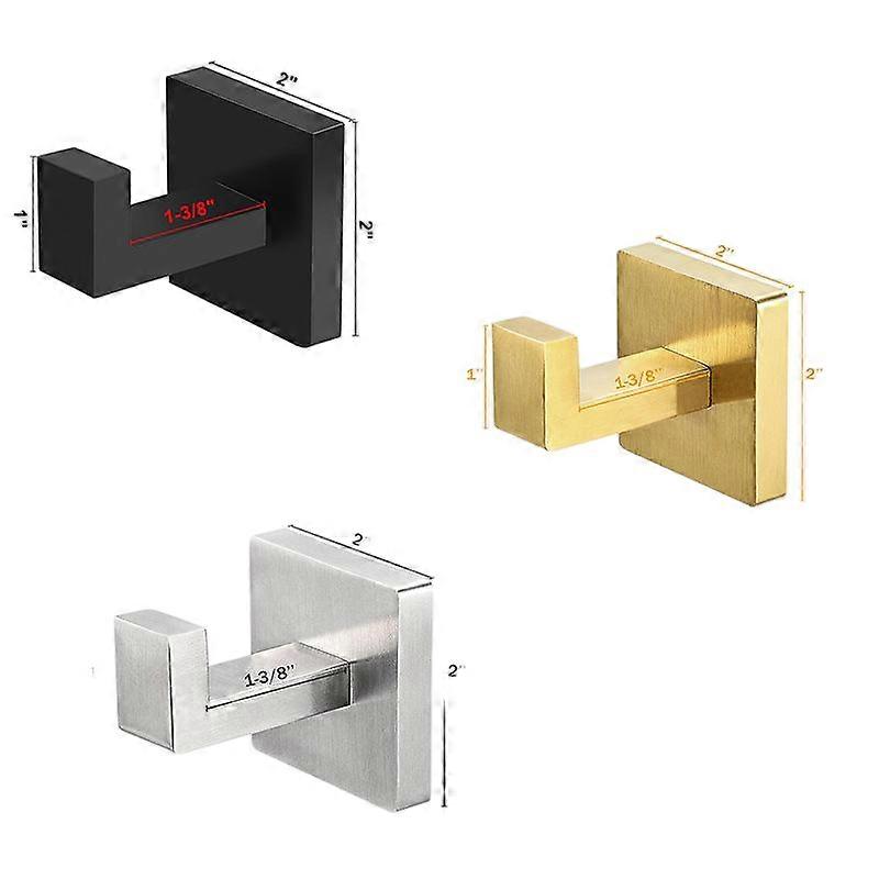 Stainless steel coat hooks, various styles with a load capacity of 5kg, single/2-piece/4-piece packs, bathroom hooks