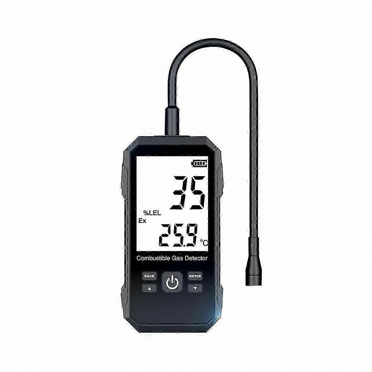 Combustible Gas Leak Detector with Double Alarm Sound and LCD Display for Methane and Natural Gas Analysis