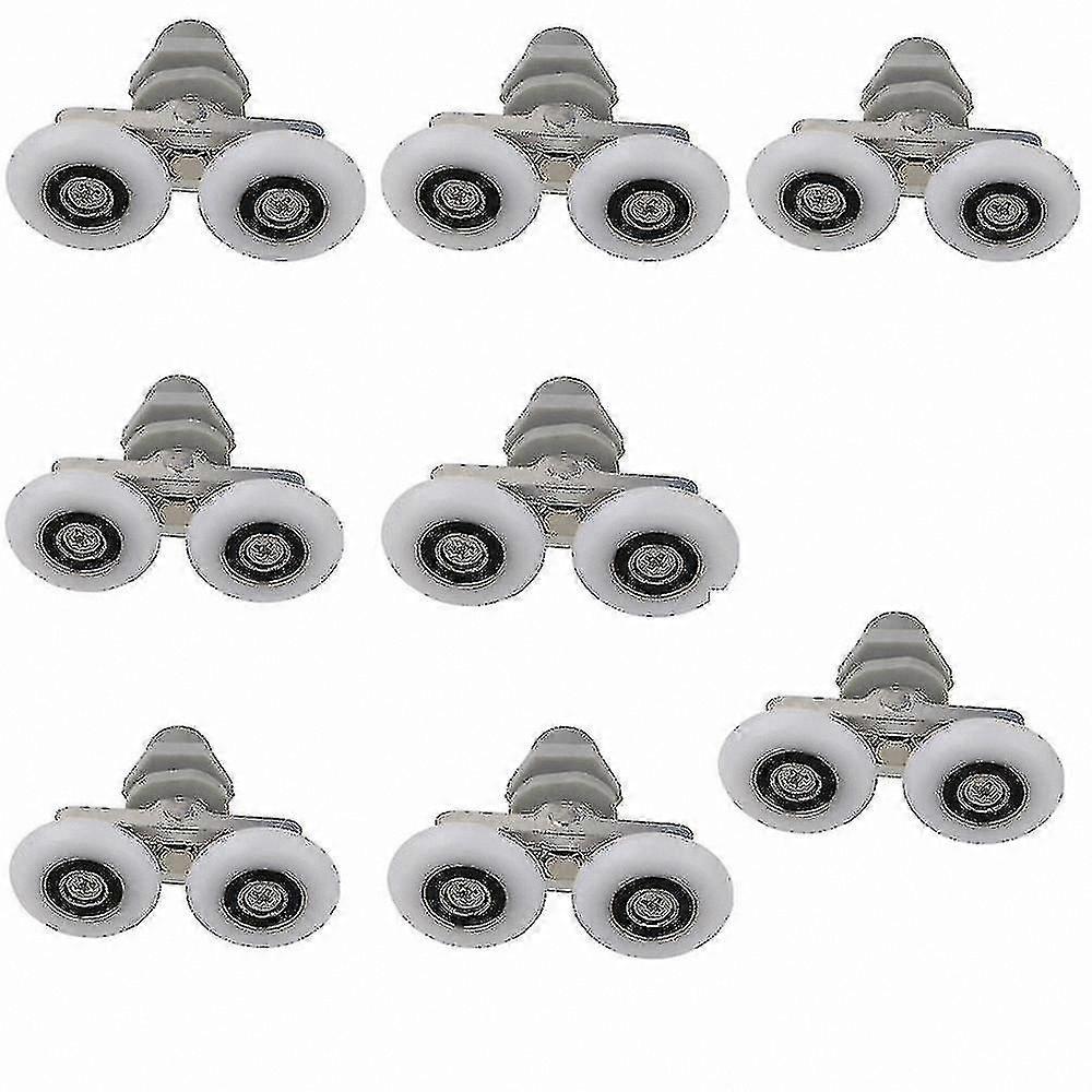 Shower Door Rollers - 8 Pack Replacement Wheels for Top and Bottom Bathroom Sliding Doors