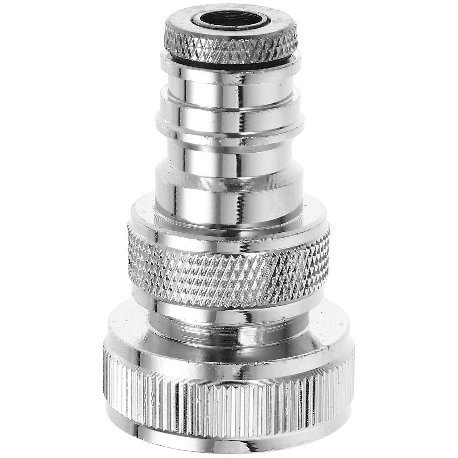 Durable Galvanized Brass Sink Adapter for Washing Machine with Stop Valve and Firm Installation Silver ¾ Inch
