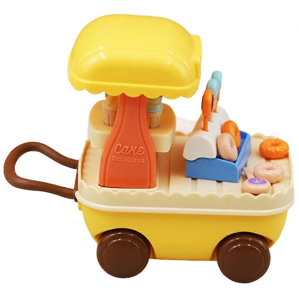 Miniature Dessert Van Model House Decor Plastic Stable on Desktop and Floor 1 Set