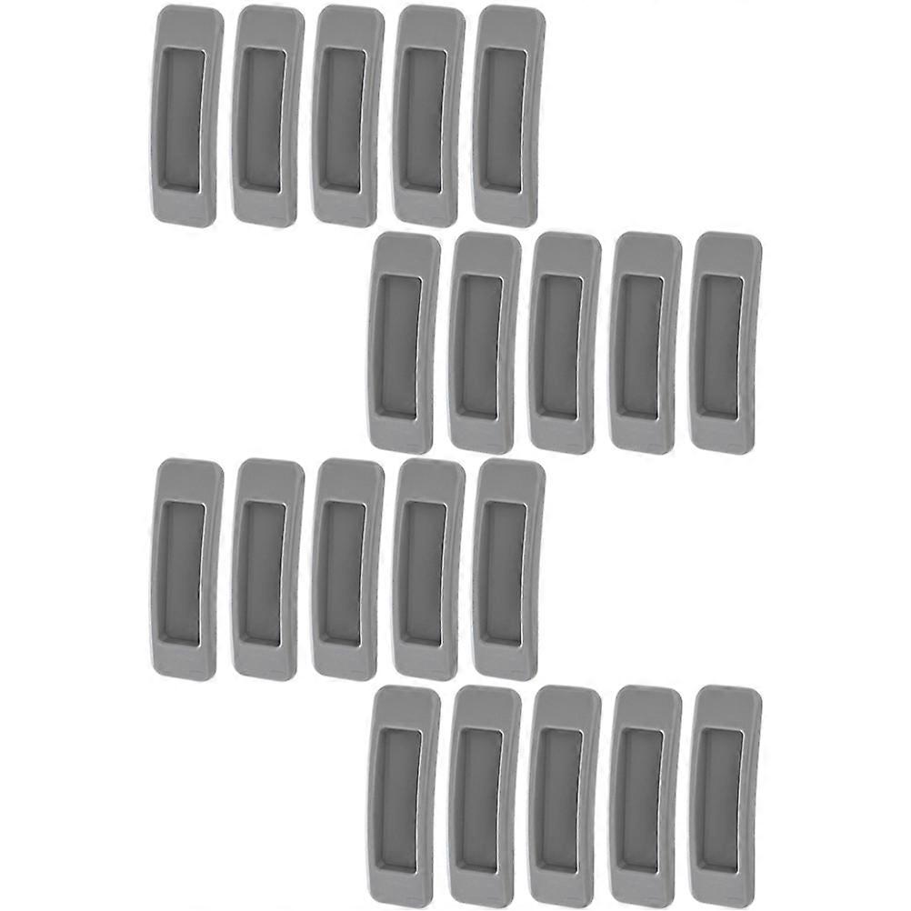 Self Adhesive Drawer Handles Cabinet Door Pulls for Kitchen Renovation Grey Abs Material Used for Pulling 20Set