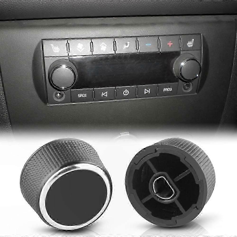 2-Piece Radio Volume Control Knob Set for 2007-2013 Vehicles - Audio Tuner Dial Replacement Kit 22912547
