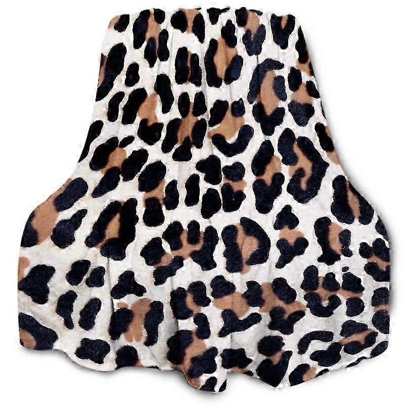 Leopard Print Throw Blanket Soft Plush Flannel Blanket