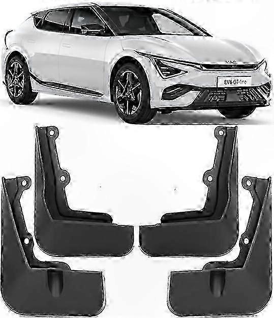 Custom Fit Front & Rear Mud Flaps for 2022-2025 EV6 GT & GT-Line Vehicles - Durable Protection Against Dirt & Debris