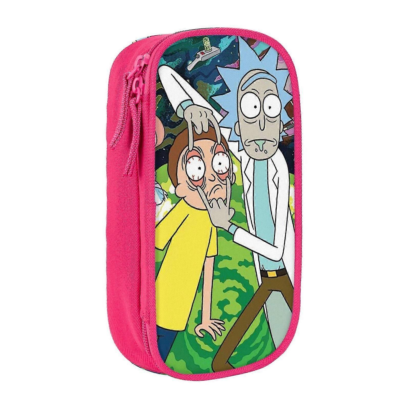 ريك ومورتي بسحاب مقلمة ، حقيبة تخزين متينة ذات سعة كبيرة للقلم ، حقيبة تخزين متينة لأطفال المدارس ، المراهقين ، الأولاد