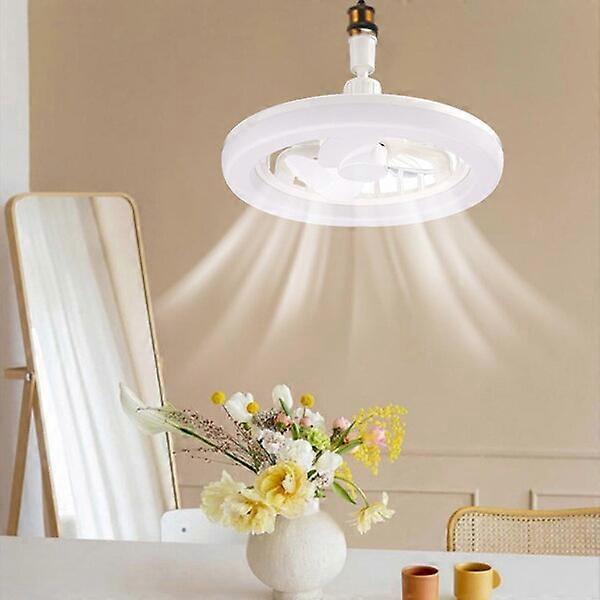 Indoor ceiling fan with light, 9.8 inches, three-speed and three-color light