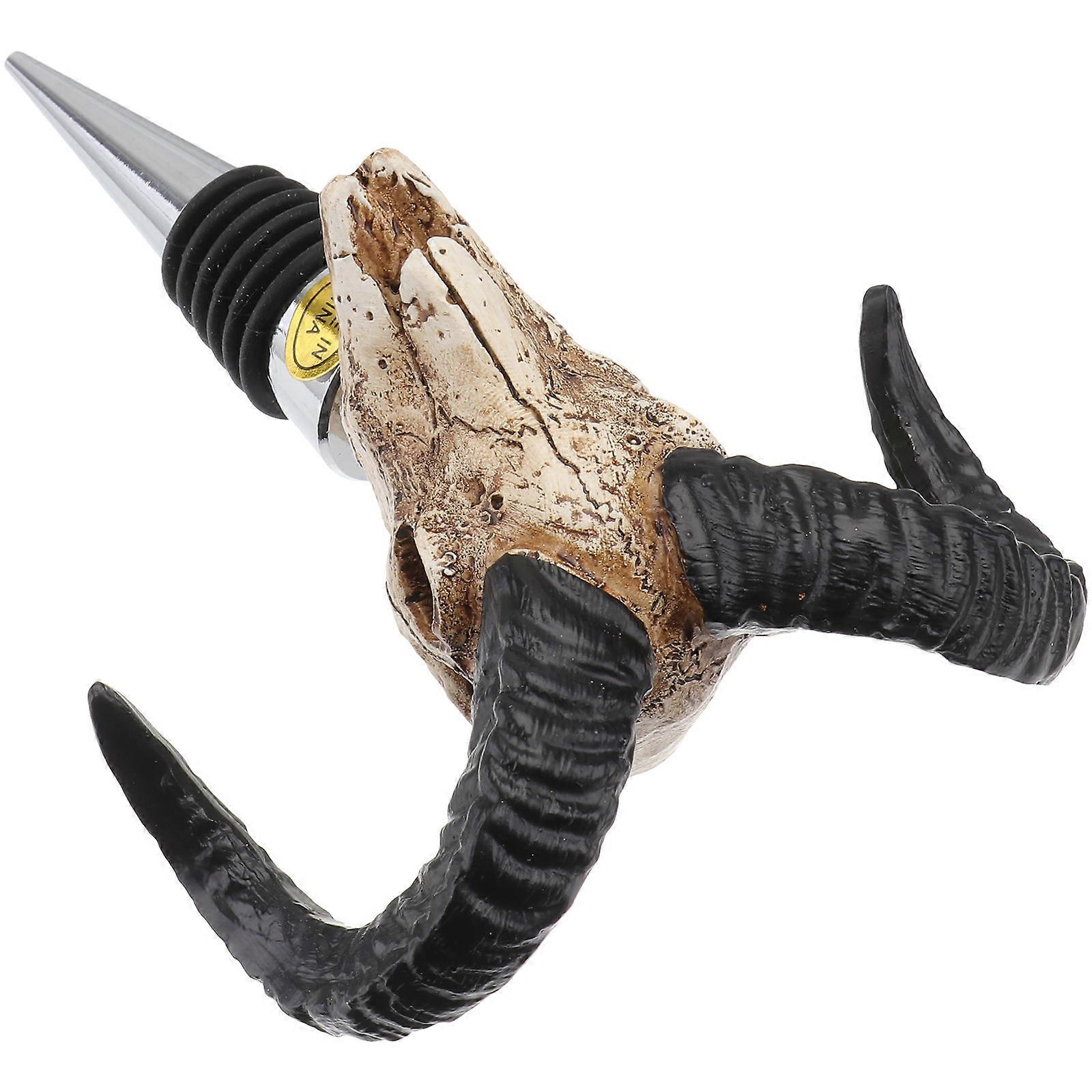 Creative Wine Stoppers 1Pc Buffalo Skull Design For Home Adults Airtight Seal Multi Color