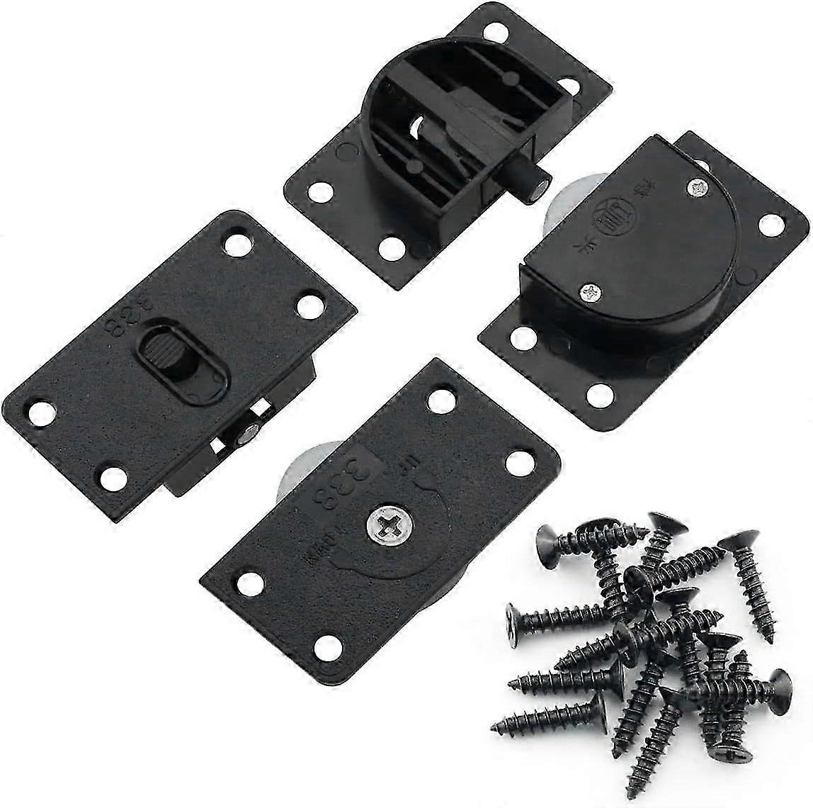 High quality 2Sets Black Sliding Cabinet Hardware Component Home