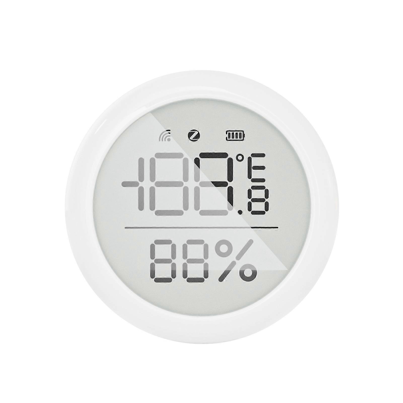 ZigBee Smart Hygrometer Thermometer 6x6cm White LCD Display