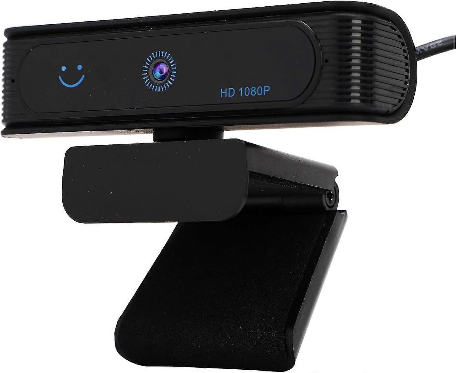 Full HD Webcam, for Desk Computer Laptop, Made for Meetings and Works for Streaming, Plug and Play(Black)