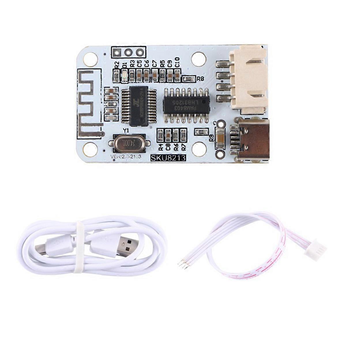 DC 5V Bluetooth Amplifier Board 3W+3W 2.0 Channel HiFi Stereo PAM8403 Type-C Interface Mini Digital