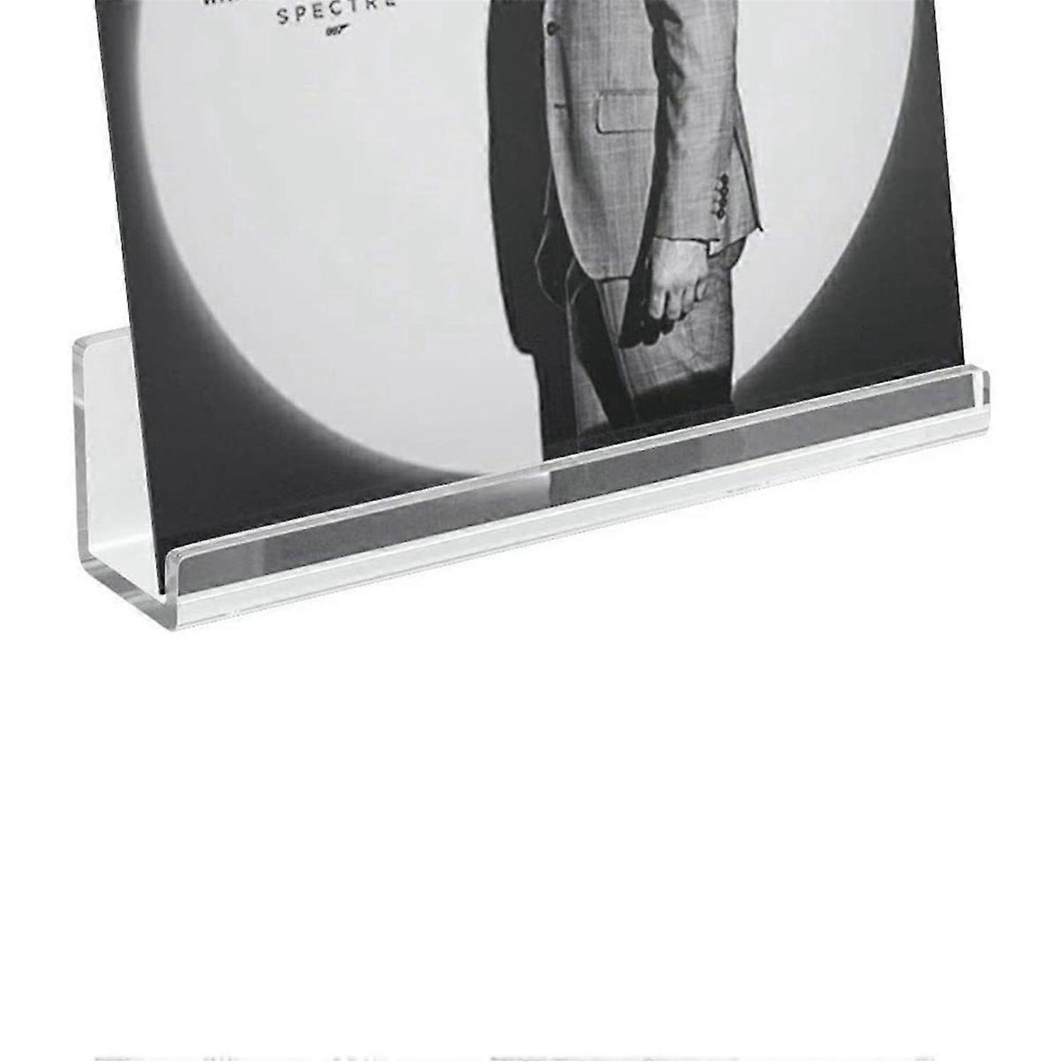 8PCS 1 inch Acrylic Record Display Stand Clear Wall Mounted