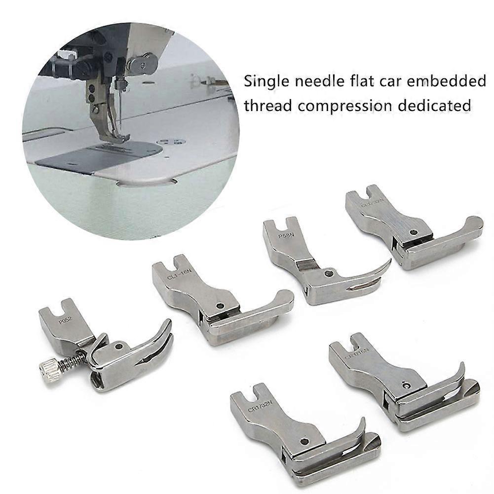 6PCs Presser Foot Single Needle Sewing Machine Accessories Durable Tailor Tools Steel
